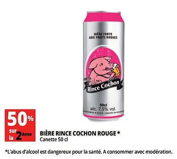 Promotions Bière rince cochon rouge - RINCE COCHON - Valide de 18/04/2018 à 30/04/2018 chez Auchan Ronq
