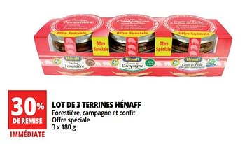 Promotions Lot de 3 terrines hénaff - Hénaff - Valide de 18/04/2018 à 30/04/2018 chez Auchan Ronq