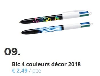 Promoties Bic 4 couleurs décor 2018 - BIC - Geldig van 11/04/2018 tot 29/06/2018 bij Ava