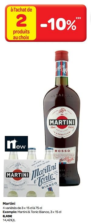 Promotions Martini - Martini - Valide de 18/04/2018 à 30/04/2018 chez Carrefour