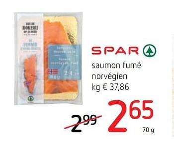 Promotions Saumon fumé norvégien - Spar - Valide de 12/04/2018 à 25/04/2018 chez Spar (Colruytgroup)