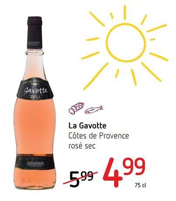 Promotions La gavotte côtes de provence rosé sec - Vins rosé - Valide de 12/04/2018 à 25/04/2018 chez Spar (Colruytgroup)