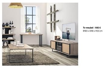 Promotions Tv-meubel - Produit Maison - Euroshop - Valide de 20/03/2018 à 30/06/2018 chez Euro Shop