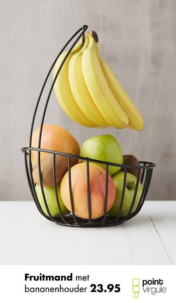 Promotions Fruitmand met bananenhouder - Point-Virgule - Valide de 18/04/2018 à 31/05/2018 chez Multi Bazar