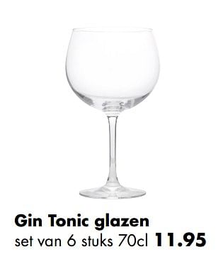 Promotions Gin tonic glazen - Produit Maison - Multi Bazar - Valide de 18/04/2018 à 31/05/2018 chez Multi Bazar