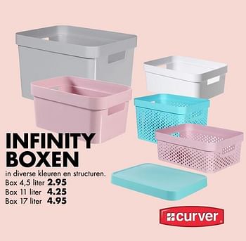 Promoties Infinity boxen - Curver - Geldig van 18/04/2018 tot 31/05/2018 bij Multi Bazar