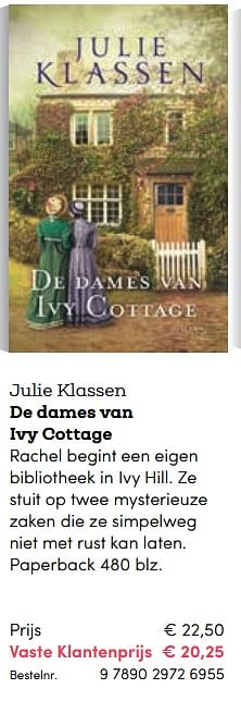 Promoties Julie klassen de dames van ivy cottage - Huismerk - BookSpot - Geldig van 16/04/2018 tot 30/06/2018 bij BookSpot