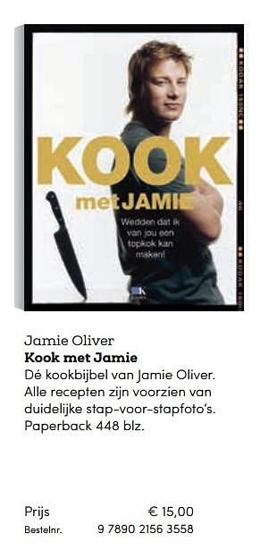 Promotions Jamie oliver kook met jamie - Huismerk - BookSpot - Valide de 16/04/2018 à 30/06/2018 chez BookSpot