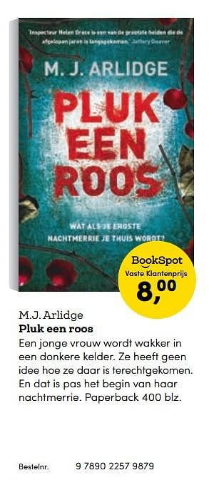 Promoties M.j. arlidge pluk een roos - Huismerk - BookSpot - Geldig van 16/04/2018 tot 30/06/2018 bij BookSpot