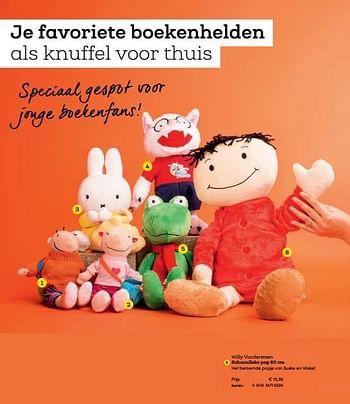 Promoties Willy vandersteen schanulleke pop 60 cm - Huismerk - BookSpot - Geldig van 16/04/2018 tot 30/06/2018 bij BookSpot