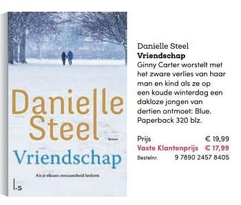 Promoties Danielle steel vriendschap - Huismerk - BookSpot - Geldig van 16/04/2018 tot 30/06/2018 bij BookSpot