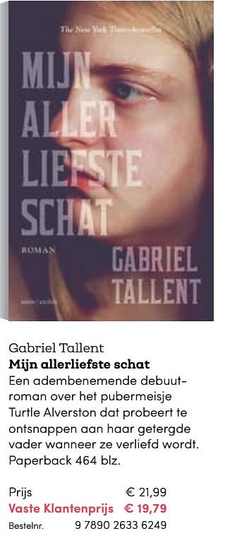Promoties Gabriel tallent mijn allerliefste schat - Huismerk - BookSpot - Geldig van 16/04/2018 tot 30/06/2018 bij BookSpot