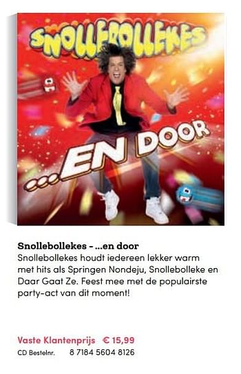 Promoties Snollebollekes - …en door - Huismerk - BookSpot - Geldig van 16/04/2018 tot 30/06/2018 bij BookSpot