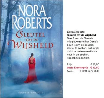 Promotions Nora roberts sleutel tot de wijsheid - Huismerk - BookSpot - Valide de 16/04/2018 à 30/06/2018 chez BookSpot