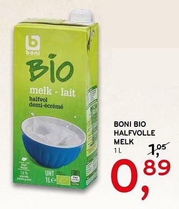 Promoties Boni bio halfvolle melk - Boni - Geldig van 18/04/2018 tot 01/05/2018 bij C&B