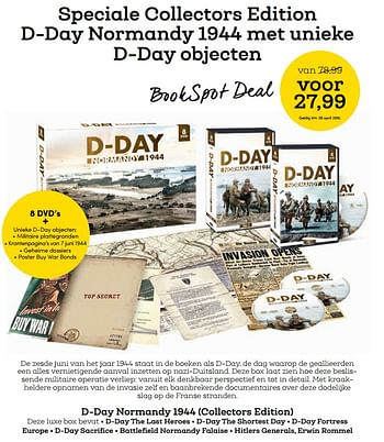 Promoties D-day normandy 1944 (collectors edition) - Huismerk - BookSpot - Geldig van 16/04/2018 tot 30/06/2018 bij BookSpot