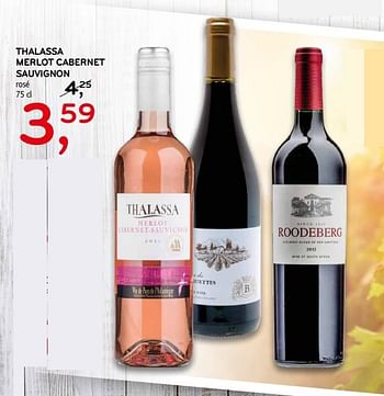 Promoties Thalassa merlot cabernet sauvignon - Rosé wijnen - Geldig van 18/04/2018 tot 01/05/2018 bij C&B