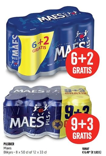 Promoties Pilsbier maes - Maes - Geldig van 19/04/2018 tot 25/04/2018 bij Delhaize