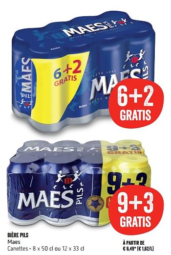 Promotions Bière pils maes - Maes - Valide de 19/04/2018 à 25/04/2018 chez Delhaize