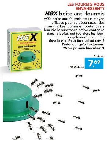 Promotions Hgx boîte anti -fourmis - HG - Valide de 18/04/2018 à 29/04/2018 chez Hubo
