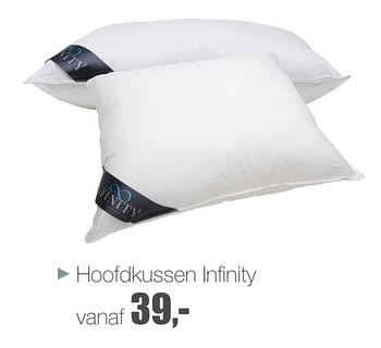 Promoties Hoofdkussen infinity - Huismerk - Goossens Wonen & Slapen - Geldig van 27/05/2018 tot 25/06/2018 bij Goossens Wonen & Slapen