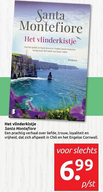 Promoties Het vlinderkistje santa montefiore - Huismerk - Boekenvoordeel - Geldig van 20/04/2018 tot 28/04/2018 bij BoekenVoordeel