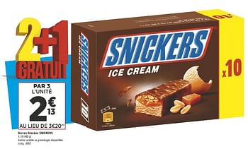 Promoties Barres glacées snickers - Snickers - Geldig van 17/04/2018 tot 28/04/2018 bij Géant Casino