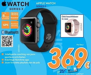 Promoties Apple watch series 3 - Apple - Geldig van 23/04/2018 tot 24/05/2018 bij Krefel