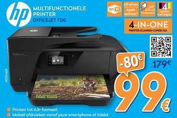 Promoties Hp multifunctionele printer officejet 7510 - HP - Geldig van 23/04/2018 tot 24/05/2018 bij Krefel