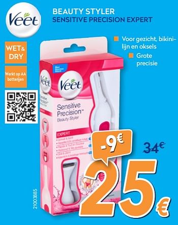 Promoties Veet beauty styler sensitive precision expert - Veet - Geldig van 23/04/2018 tot 24/05/2018 bij Krefel