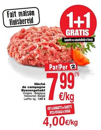 Promoties Hâché de campagne boerengehakt - Huismerk - Cora - Geldig van 24/04/2018 tot 30/04/2018 bij Cora