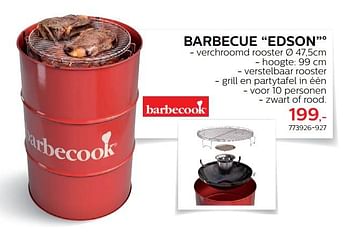 Promoties Barbecue edson - Barbecook - Geldig van 28/03/2018 tot 30/06/2018 bij Hubo