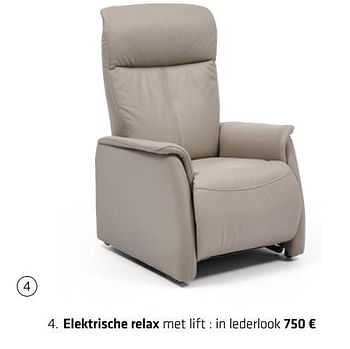 Promoties Elektrische relax met lift - Huismerk - Euroshop - Geldig van 20/03/2018 tot 30/06/2018 bij Euro Shop