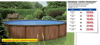 Promotions Zwembad esprit redwood - Atlantic Pools - Valide de 28/03/2018 à 30/06/2018 chez Hubo