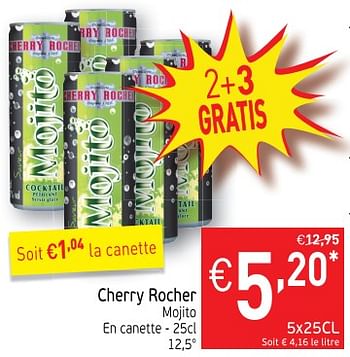 Promotions Cherry rocher mojito - Cherry Rocher - Valide de 24/04/2018 à 01/05/2018 chez Intermarche