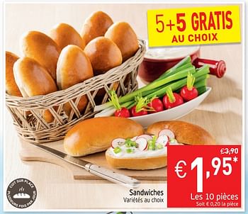 Promoties Sandwiches - Huismerk - Intermarche - Geldig van 24/04/2018 tot 01/05/2018 bij Intermarche
