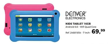 Promoties Kids tablet 16gb - Denver Electronics - Geldig van 24/04/2018 tot 29/05/2018 bij Supra Bazar