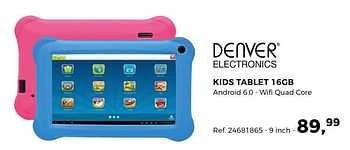 Promoties Kids tablet 16gb - Denver Electronics - Geldig van 24/04/2018 tot 29/05/2018 bij Supra Bazar