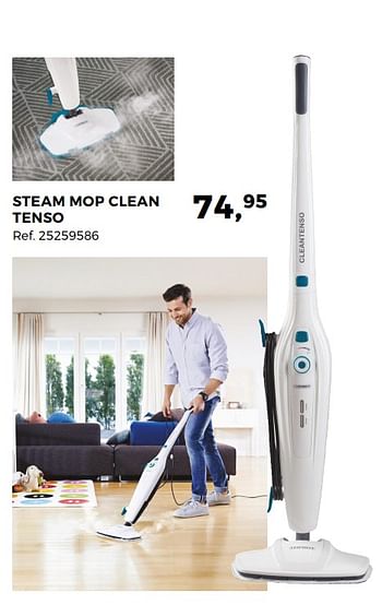 Promoties Leifheit steam mop clean tenso - Leifheit - Geldig van 24/04/2018 tot 29/05/2018 bij Supra Bazar