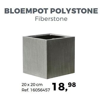 Promoties Bloempot polystone fiberstone - Huismerk - Supra Bazar - Geldig van 24/04/2018 tot 29/05/2018 bij Supra Bazar