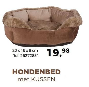 Promoties Hondenbed met kussen - Huismerk - Supra Bazar - Geldig van 24/04/2018 tot 29/05/2018 bij Supra Bazar