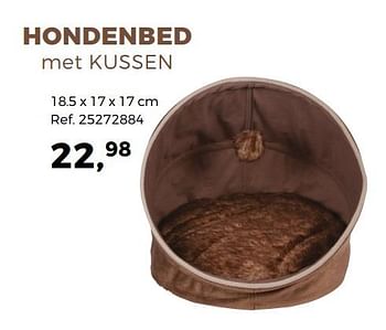 Promoties Hondenbed met kussen - Huismerk - Supra Bazar - Geldig van 24/04/2018 tot 29/05/2018 bij Supra Bazar