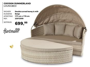 Promoties Cocoon summerland loungbed - Hartman - Geldig van 24/04/2018 tot 29/05/2018 bij Supra Bazar