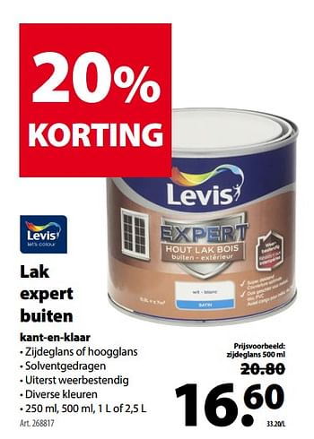 Promoties Levis lak expert buiten kant-en-klaar - Levis - Geldig van 25/04/2018 tot 07/05/2018 bij Gamma