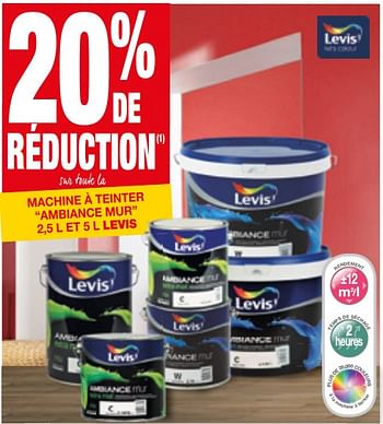 Promotions 20% de réduction sur toute la machine à teinter ambiance mur - Levis - Valide de 25/04/2018 à 07/05/2018 chez Brico