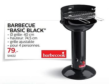 Promotions Barbecue basic black - Barbecook - Valide de 28/03/2018 à 30/06/2018 chez Hubo