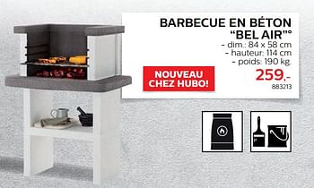 Promotions Barbecue en béton bel air - Marque inconnue - Valide de 28/03/2018 à 30/06/2018 chez Hubo