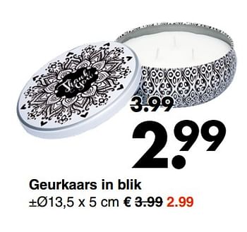 Promoties Geurkaars in blik - Huismerk - Wibra - Geldig van 23/04/2018 tot 12/05/2018 bij Wibra