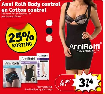 Promoties Anni rolfi panty slim shape - Anni Rolfi - Geldig van 24/04/2018 tot 29/04/2018 bij Kruidvat