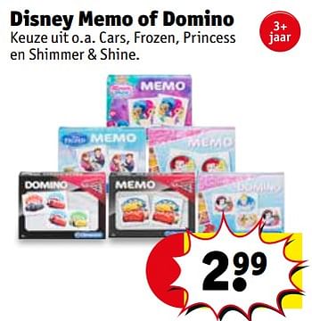 Promoties Disney memo of domino - Disney - Geldig van 24/04/2018 tot 29/04/2018 bij Kruidvat